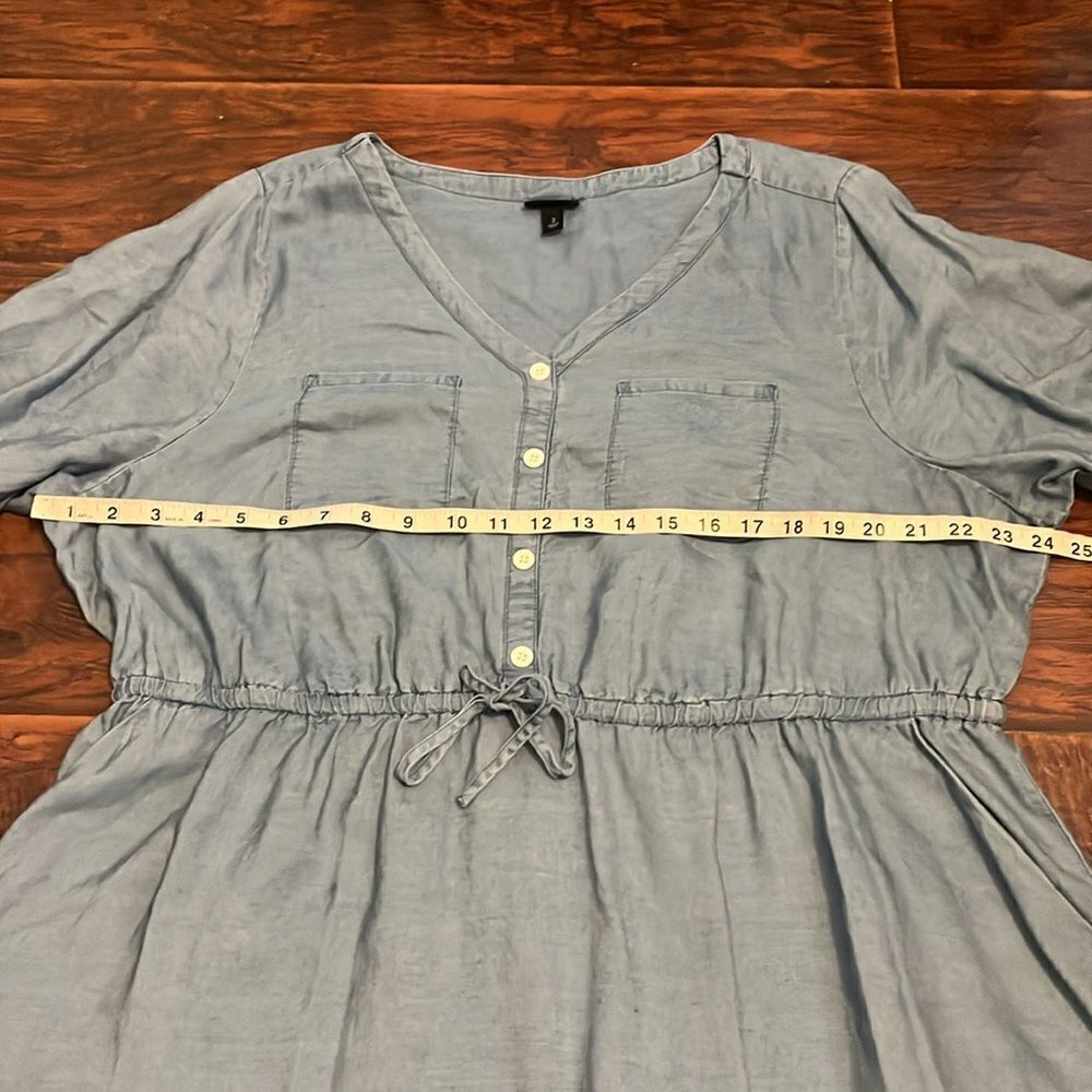 Torrid Blue Lyocell Chambray Dress Festival Concert Boho Vacation Resort Wear - Picture 10 of 14